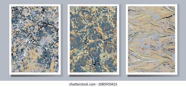 Beautiful abstract painting is a painting technique Ebru .Turkish Ebru style on the water with acrylic paints wring wave. Stylish combination of luxury.Contemporary art marble liquid texture.