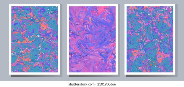 Beautiful abstract painting is a painting technique Ebru. Turkish Ebru style on the water with acrylic paints wring wave. Stylish combination of luxury. Contemporary art marble liquid texture.