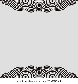 Beautiful abstract pattern background - scrolled vignette with leaves