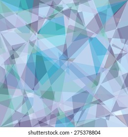 Beautiful abstract pattern. Color polygonal pattern. Geometric backdrop. Gem crystal texture. Blue background.