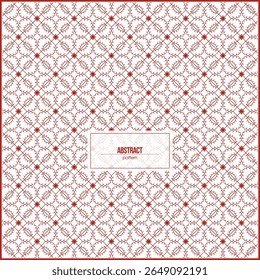 beautiful abstract pattern of dark red rhombus and wavy line