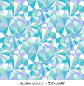 Beautiful abstract pattern. Seamless polygonal pattern. Geometric backdrop. Gem crystal texture. Blue topaz 