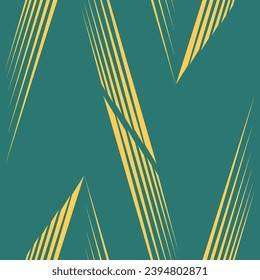 Beautiful abstract pattern with yellow lines on green background.