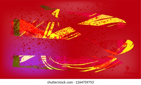 Beautiful abstract picture for the background of computer, phone. Mysterious strokes. Vector illustration.