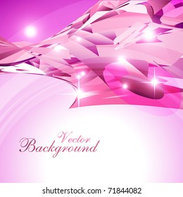 beautiful abstract pink color shiny eps10 vector background