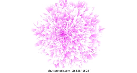 Beautiful Abstract Pink Floral Artwork With Intricate Petal Design on White Background