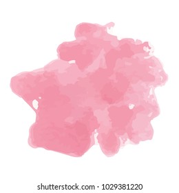 beautiful abstract pink watercolor art hand paint on white background,brush textures for logo.There is a place for text.Perfect stroke design for headline.luxury boutique Illustrations.