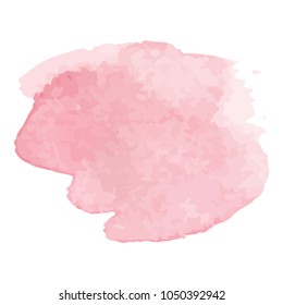 beautiful abstract pink watercolor art hand paint on white background,brush textures for logo.There is a place for text.Perfect stroke design for headline.luxury boutique Illustrations.