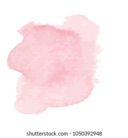 beautiful abstract pink watercolor art hand paint on white background,brush textures for logo.There is a place for text.Perfect stroke design for headline.luxury boutique Illustrations.