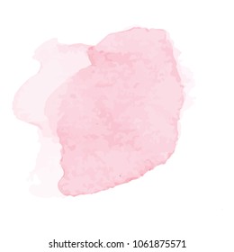beautiful abstract pink watercolor art hand paint on white background,brush textures for logo.There is a place for text.Perfect stroke design for headline.luxury boutique Illustrations.