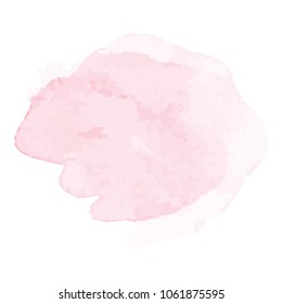 beautiful abstract pink watercolor art hand paint on white background,brush textures for logo.There is a place for text.Perfect stroke design for headline.luxury boutique Illustrations.