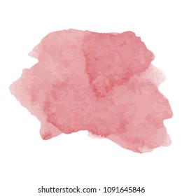 beautiful abstract pink watercolor art hand paint on white background,brush textures for logo.There is a place for text.Perfect stroke design for headline.luxury boutique Illustrations.
