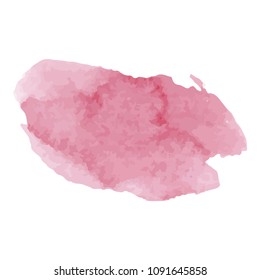 beautiful abstract pink watercolor art hand paint on white background,brush textures for logo.There is a place for text.Perfect stroke design for headline.luxury boutique Illustrations.