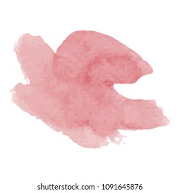 beautiful abstract pink watercolor art hand paint on white background,brush textures for logo.There is a place for text.Perfect stroke design for headline.luxury boutique Illustrations.