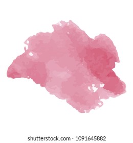 beautiful abstract pink watercolor art hand paint on white background,brush textures for logo.There is a place for text.Perfect stroke design for headline.luxury boutique Illustrations.