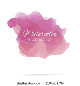 beautiful abstract pink watercolor art hand paint on white background,brush textures for logo.There is a place for text.Perfect stroke design for headline.luxury boutique Illustrations.