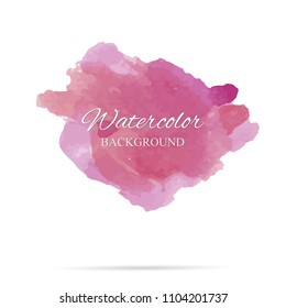 beautiful abstract pink watercolor art hand paint on white background,brush textures for logo.There is a place for text.Perfect stroke design for headline.luxury boutique Illustrations.