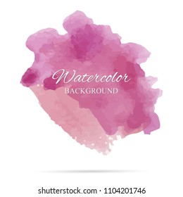 beautiful abstract pink watercolor art hand paint on white background,brush textures for logo.There is a place for text.Perfect stroke design for headline.luxury boutique Illustrations.