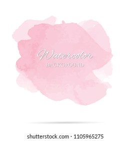 beautiful abstract pink watercolor art hand paint on white background,brush textures for logo.There is a place for text.Perfect stroke design for headline.luxury boutique Illustrations.