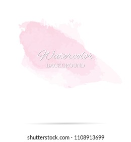 beautiful abstract pink watercolor art hand paint on white background,brush textures for logo.There is a place for text.Perfect stroke design for headline.luxury boutique Illustrations.