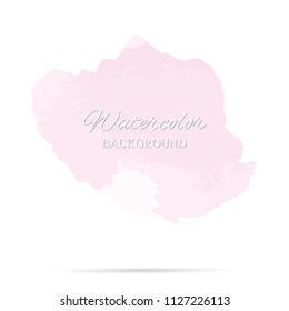 beautiful abstract pink watercolor art hand paint on white background,brush textures for logo.There is a place for text.Perfect stroke design for headline.luxury boutique Illustrations.