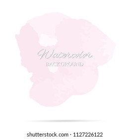 beautiful abstract pink watercolor art hand paint on white background,brush textures for logo.There is a place for text.Perfect stroke design for headline.luxury boutique Illustrations.