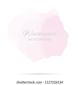 beautiful abstract pink watercolor art hand paint on white background,brush textures for logo.There is a place for text.Perfect stroke design for headline.luxury boutique Illustrations.