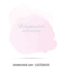 beautiful abstract pink watercolor art hand paint on white background,brush textures for logo.There is a place for text.Perfect stroke design for headline.luxury boutique Illustrations.