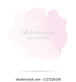 beautiful abstract pink watercolor art hand paint on white background,brush textures for logo.There is a place for text.Perfect stroke design for headline.luxury boutique Illustrations.