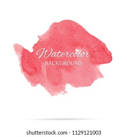 beautiful abstract pink watercolor art hand paint on white background,brush textures for logo.There is a place for text.Perfect stroke design for headline.luxury boutique Illustrations.
