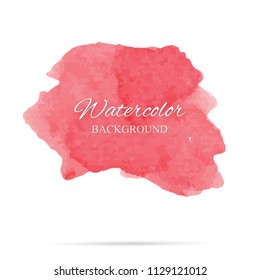 beautiful abstract pink watercolor art hand paint on white background,brush textures for logo.There is a place for text.Perfect stroke design for headline.luxury boutique Illustrations.