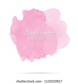 beautiful abstract pink watercolor art hand paint on white background,brush textures for logo.There is a place for text.Perfect stroke design for headline.luxury boutique Illustrations.