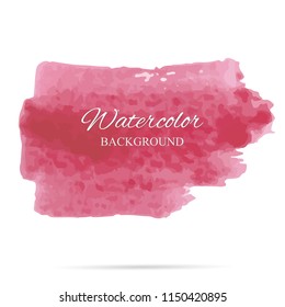 beautiful abstract pink watercolor art hand paint on white background,brush textures for logo.There is a place for text.Perfect stroke design for headline.luxury boutique Illustrations.