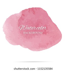 beautiful abstract pink watercolor art hand paint on white background,brush textures for logo.There is a place for text.Perfect stroke design for headline.luxury boutique Illustrations.