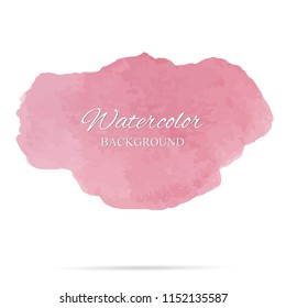 beautiful abstract pink watercolor art hand paint on white background,brush textures for logo.There is a place for text.Perfect stroke design for headline.luxury boutique Illustrations.