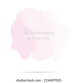 beautiful abstract pink watercolor art hand paint on white background,brush textures for logo.There is a place for text.Perfect stroke design for headline.luxury boutique Illustrations.