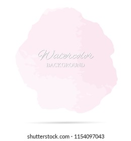 beautiful abstract pink watercolor art hand paint on white background,brush textures for logo.There is a place for text.Perfect stroke design for headline.luxury boutique Illustrations.