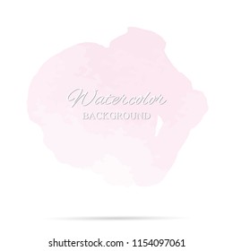beautiful abstract pink watercolor art hand paint on white background,brush textures for logo.There is a place for text.Perfect stroke design for headline.luxury boutique Illustrations.