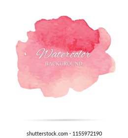 beautiful abstract pink watercolor art hand paint on white background,brush textures for logo.There is a place for text.Perfect stroke design for headline.luxury boutique Illustrations.