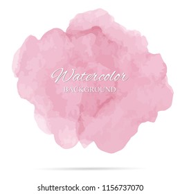 beautiful abstract pink watercolor art hand paint on white background,brush textures for logo.There is a place for text.Perfect stroke design for headline.luxury boutique Illustrations.