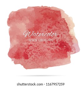 beautiful abstract pink watercolor art hand paint on white background,brush textures for logo.There is a place for text.Perfect stroke design for headline.luxury boutique Illustrations.