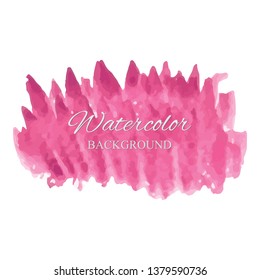 beautiful abstract pink watercolor art hand paint on white background,brush textures for logo.There is a place for text.Perfect stroke design for headline.luxury boutique Illustrations.