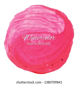 beautiful abstract pink watercolor art hand paint on white background,brush textures for logo.There is a place for text.Perfect stroke design for headline.luxury boutique Illustrations.