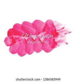 beautiful abstract pink watercolor art hand paint on white background,brush textures for logo.There is a place for text.Perfect stroke design for headline.luxury boutique Illustrations.