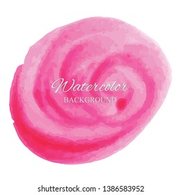 beautiful abstract pink watercolor art hand paint on white background,brush textures for logo.There is a place for text.Perfect stroke design for headline.luxury boutique Illustrations.