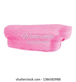 beautiful abstract pink watercolor art hand paint on white background,brush textures for logo.There is a place for text.Perfect stroke design for headline.luxury boutique Illustrations.