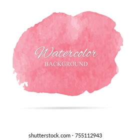beautiful abstract pink watercolor art hand paint on white background,brush textures for logo.There is a place for text.Perfect stroke design for headline.luxury boutique Illustrations.