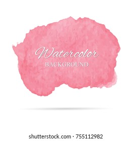 beautiful abstract pink watercolor art hand paint on white background,brush textures for logo.There is a place for text.Perfect stroke design for headline.luxury boutique Illustrations.