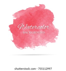 beautiful abstract pink watercolor art hand paint on white background,brush textures for logo.There is a place for text.Perfect stroke design for headline.luxury boutique Illustrations.