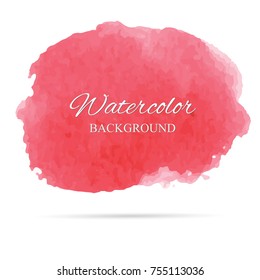 beautiful abstract pink watercolor art hand paint on white background,brush textures for logo.There is a place for text.Perfect stroke design for headline.luxury boutique Illustrations.